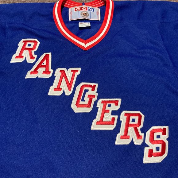 Vintage 90s New York Rangers CCM NHL Jersey Blue Size Small - Picture 2 of 9